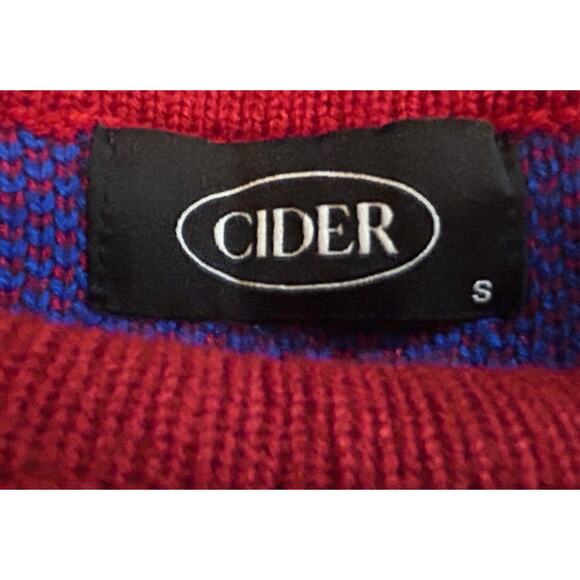 Cider Women's Cropped Cozy Sweater Pullover Heart Pattern Puff Sleeve-Size Small - Picture 5 of 5